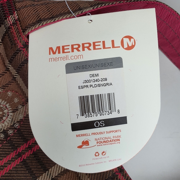 Merrell Large Tote Bag Plaid Brown Reversible tote bag NWT - Picture 9 of 11